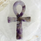 dream amethyst ankh carving, stoned and saged crystal shop Australia