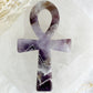 dream amethyst ankh carving, stoned and saged crystal shop Australia
