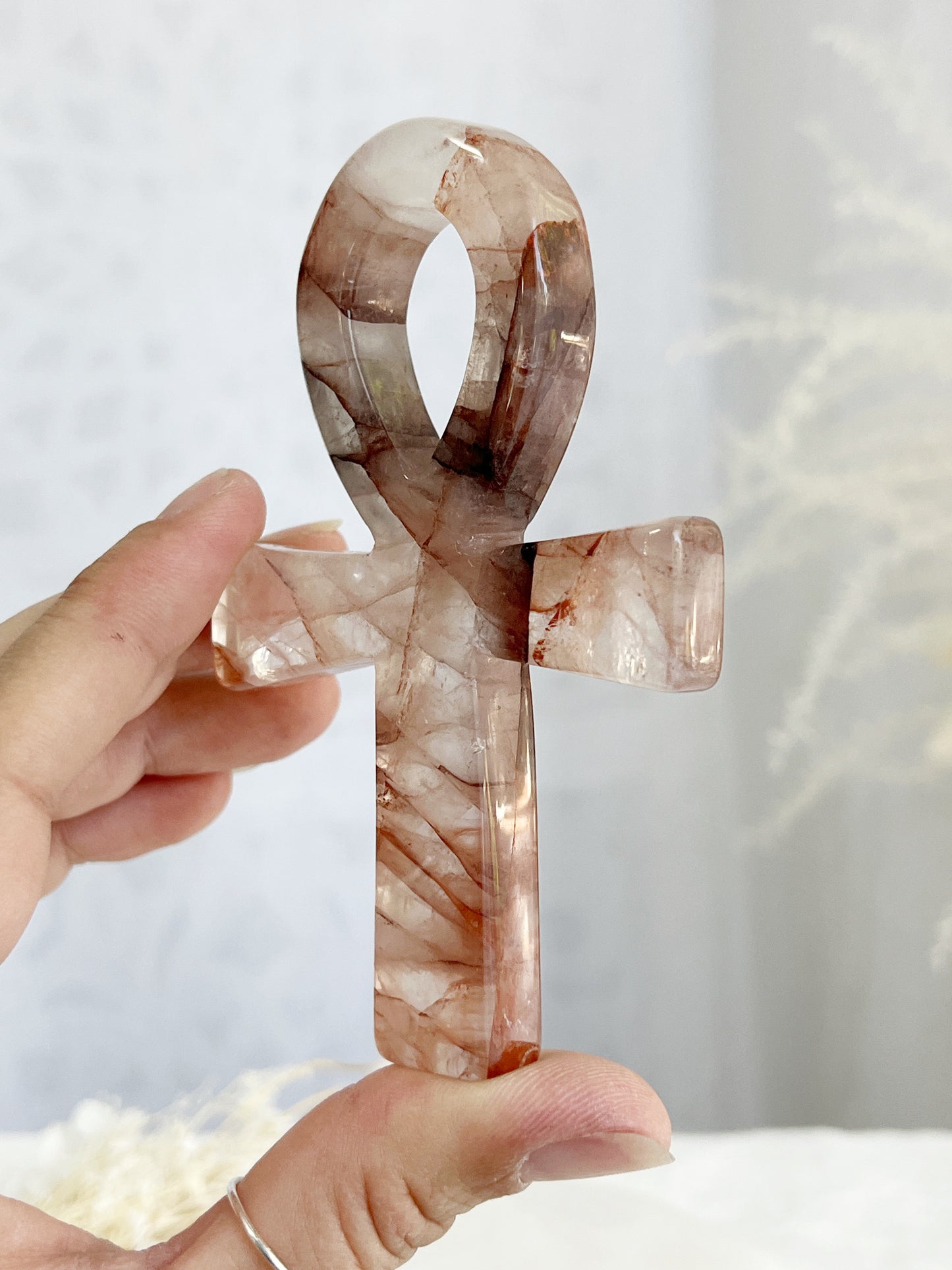 FIRE QUARTZ ANKH || 33047