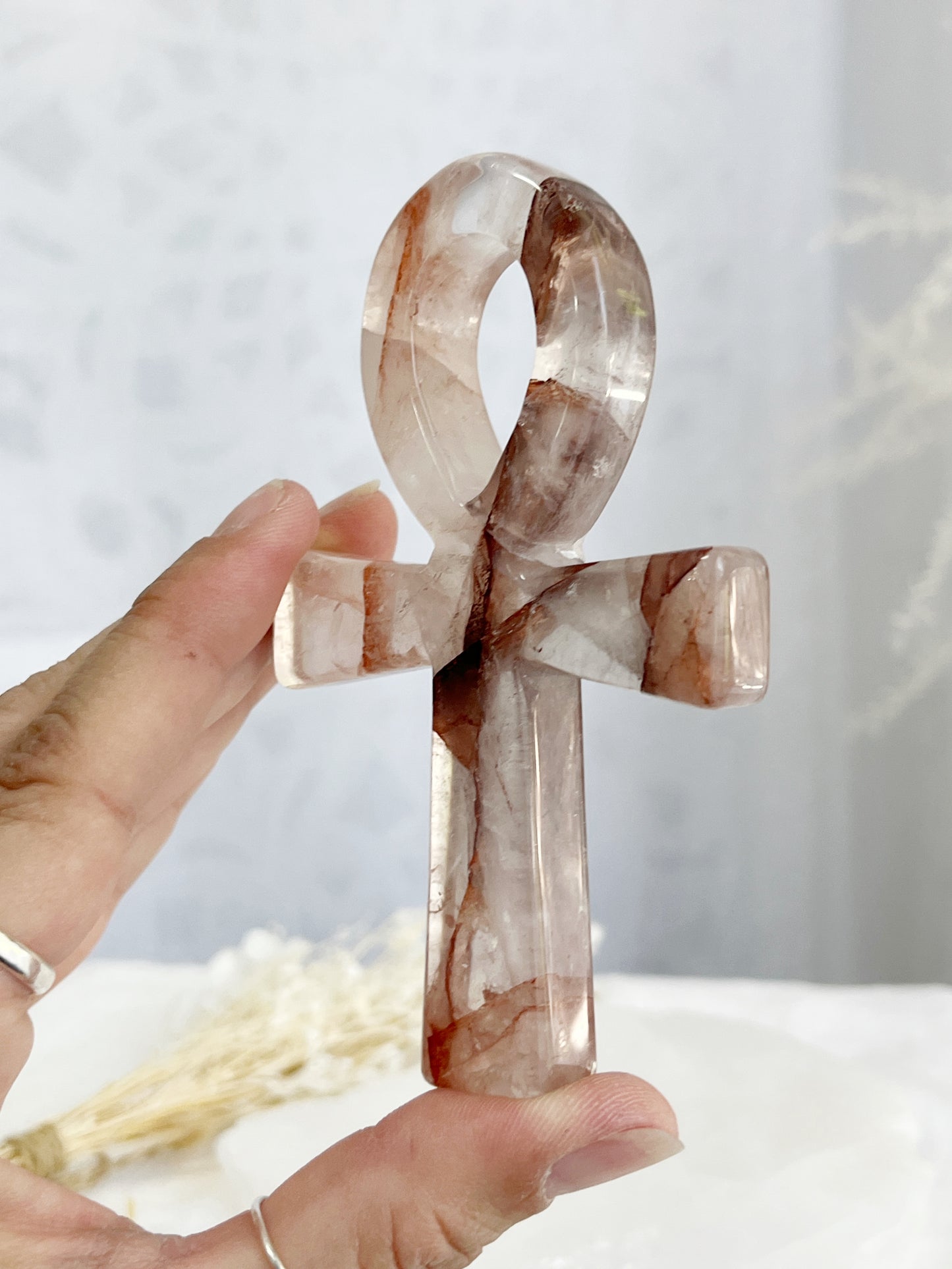 FIRE QUARTZ ANKH || 33049