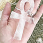 clear quartz ankh carving, stoned and saged crystal shop Australia