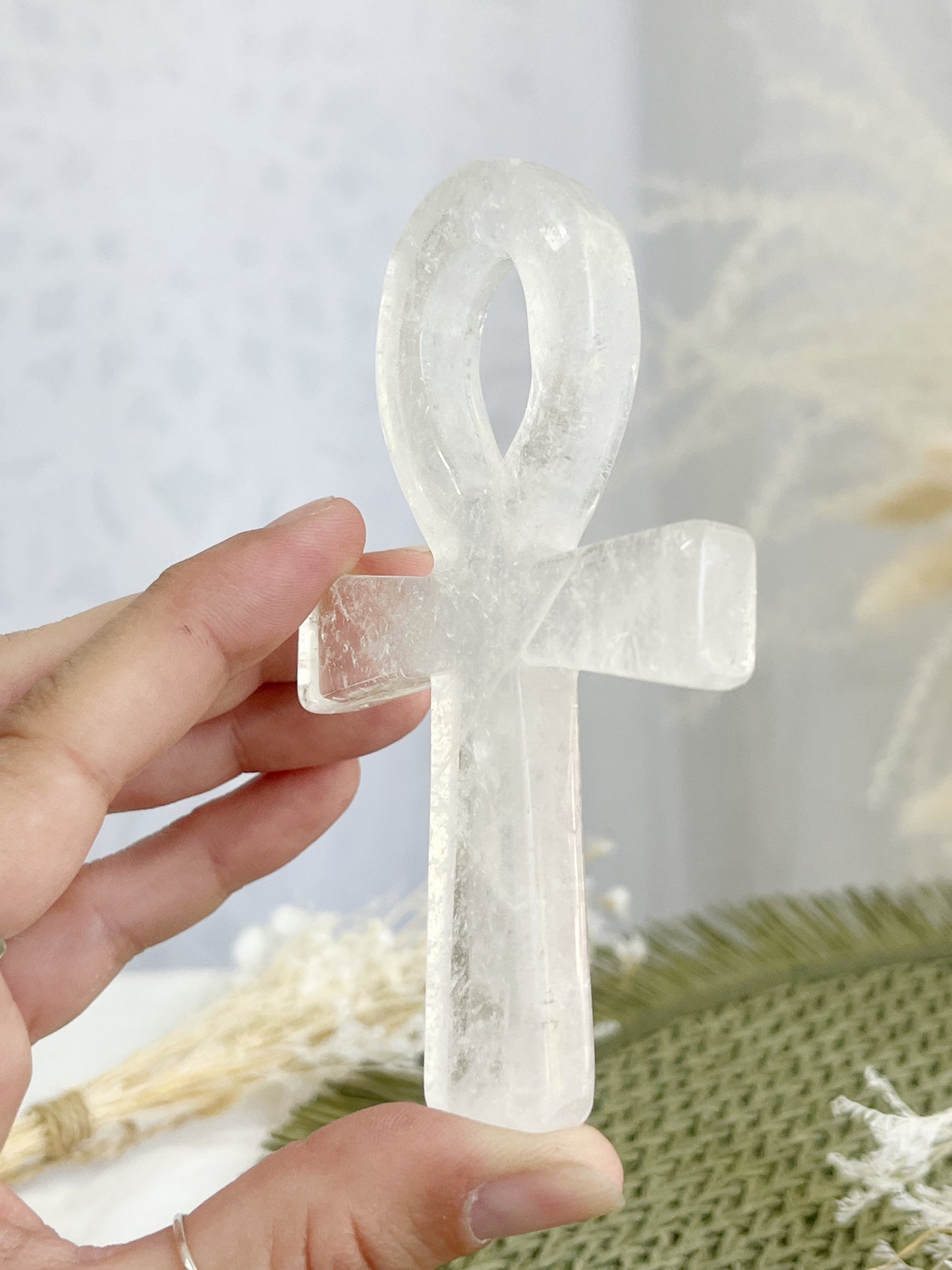 CLEAR QUARTZ ANKH || 33054