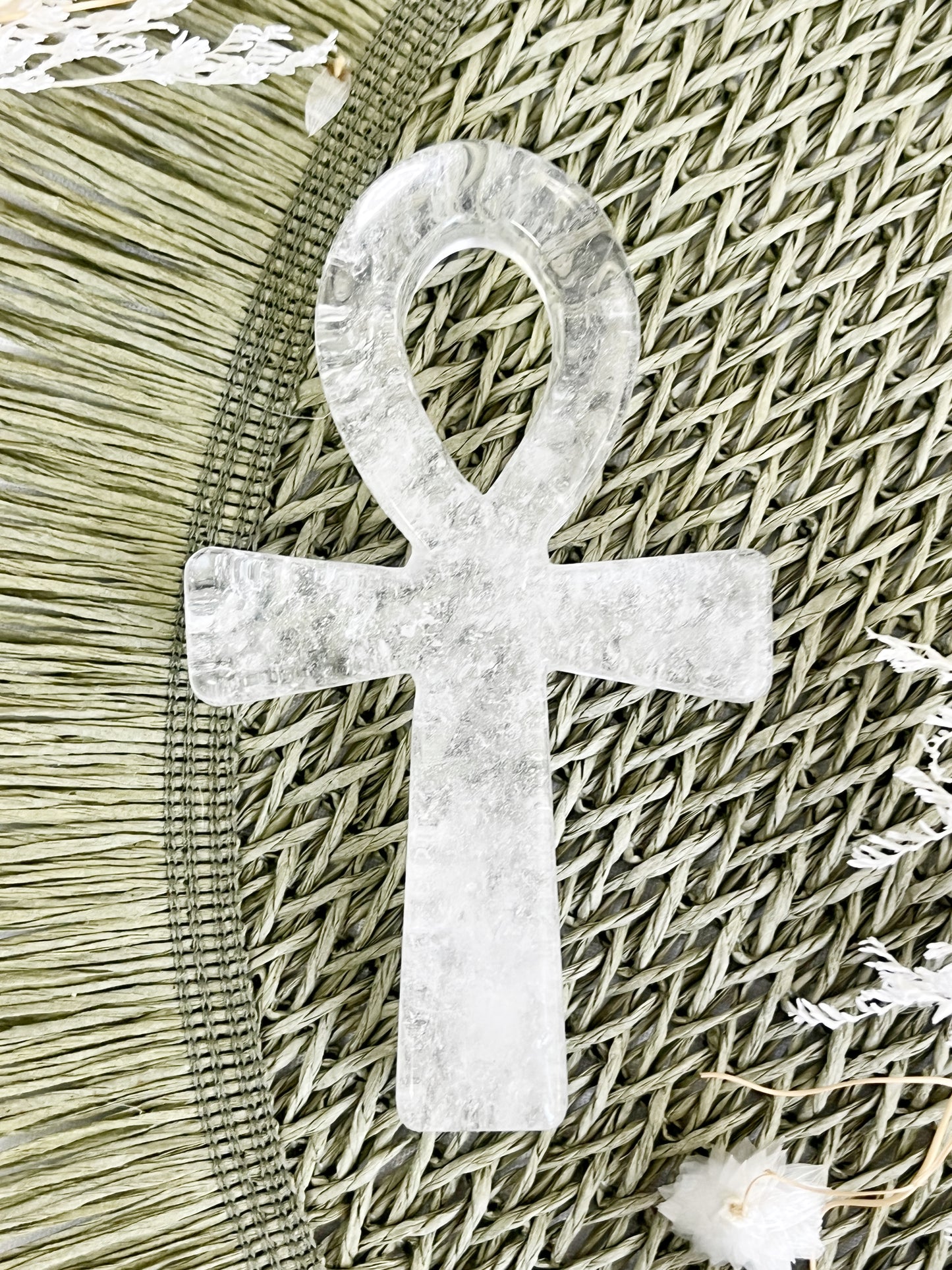 CLEAR QUARTZ ANKH || 33055