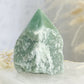 green aventurine semi polished point, stoned and saged crystal shop Australia