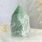 GREEN AVENTURINE SEMI POLISHED POINT || 33076