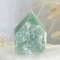 green aventurine semi polished point, stoned and saged crystal shop Australia