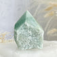 green aventurine semi polished point, stoned and saged crystal shop Australia