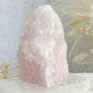 rose quartz cut base self standing rough, stoned and saged crystal shop Australia