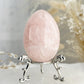 Rose Quartz egg, gemmy, Stoned and Saged crystal shop Australia