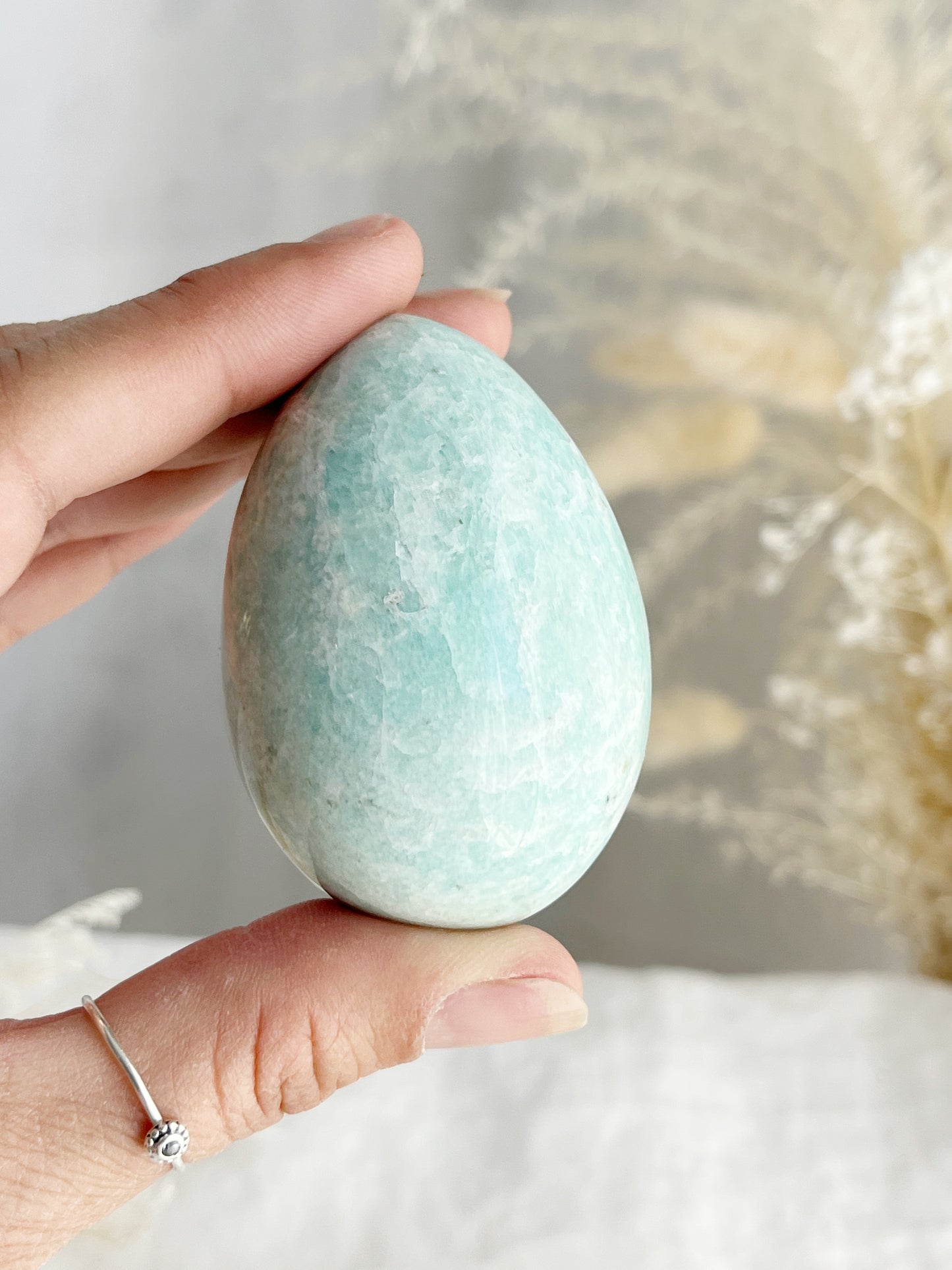 Amazonite egg, Stoned and Saged crystal shop Australia