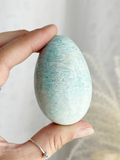 Amazonite egg, Stoned and Saged crystal shop Australia
