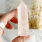 gemmy Rose Quartz generator tower, Stoned and Saged crystal shop Australia