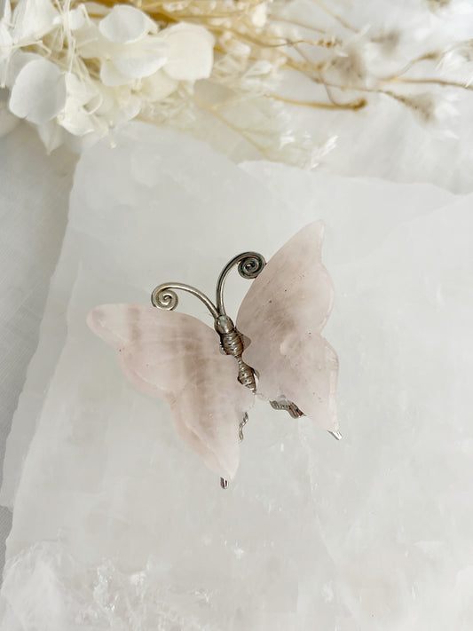 ROSE QUARTZ BUTTERFLY MINI || 33068
