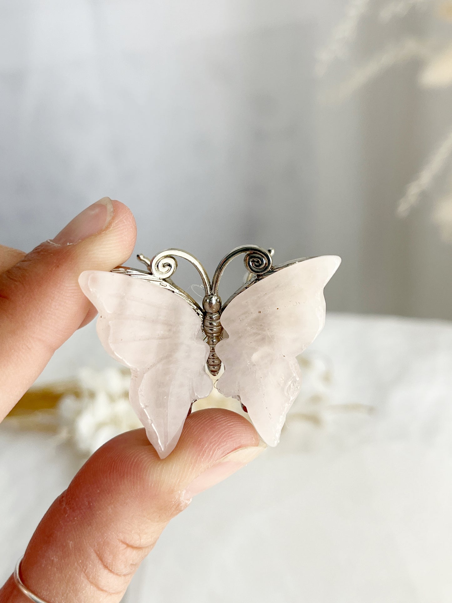 ROSE QUARTZ BUTTERFLY MINI || 33068
