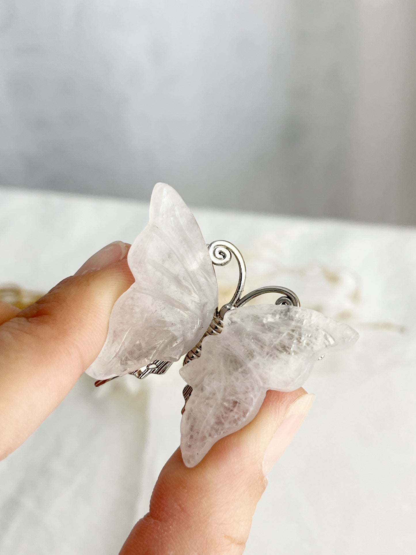 ROSE QUARTZ BUTTERFLY MINI || 33069