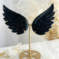 Black Obsidian angel wings on gold stand, Soned and Saged crystal shop Australia