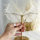 Clear Quartz angel wings on gold stand, Stoned and Saged crystal shop Australia