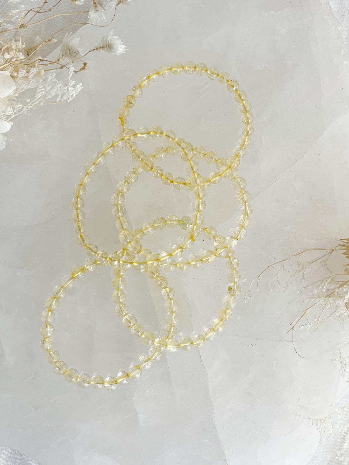 citrine 6mm bead bracelet stoned and saged australia crystal shop