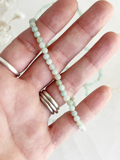 AMAZONITE BEAD BRACELET || 4MM