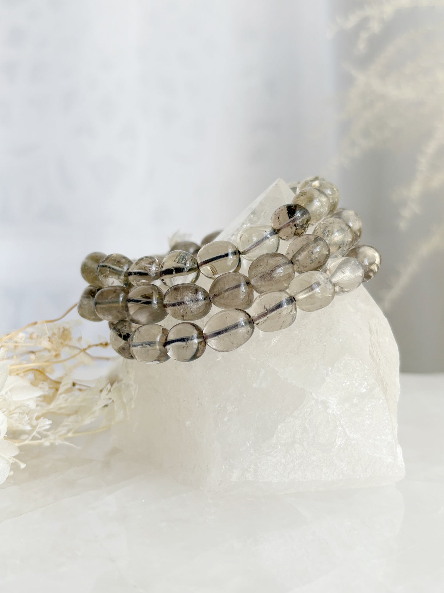 SMOKEY QUARTZ PEBBLE BRACELET || INTUITIVELY CHOSEN