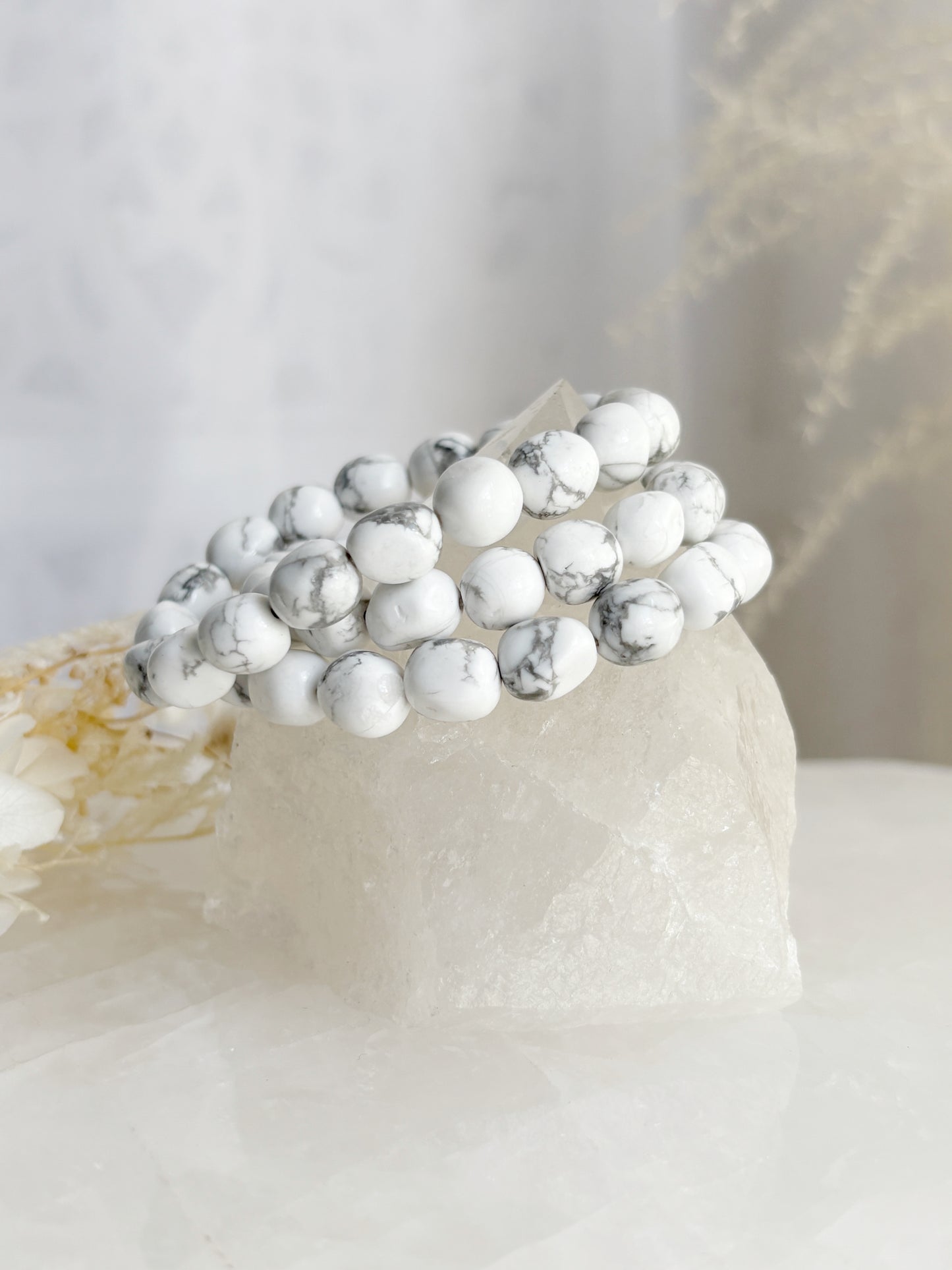 HOWLITE PEBBLE BEAD BRACELET || INTUITIVELY CHOSEN