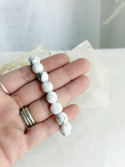 HOWLITE PEBBLE BEAD BRACELET || INTUITIVELY CHOSEN