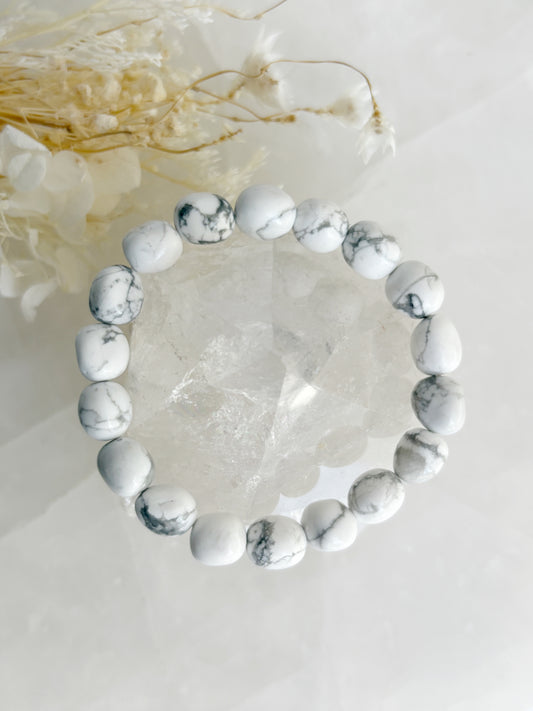 HOWLITE PEBBLE BEAD BRACELET || INTUITIVELY CHOSEN