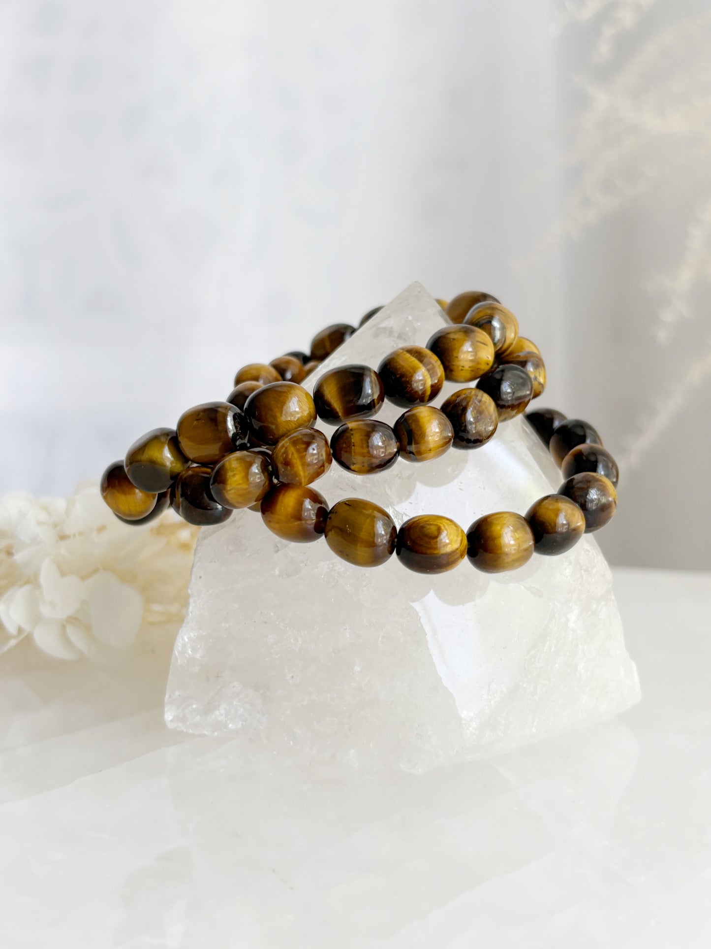 TIGERS EYE PEBBLE BEAD BRACELET || INTUITIVELY CHOSEN