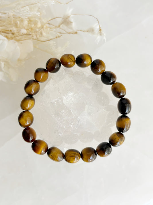 TIGERS EYE PEBBLE BEAD BRACELET || INTUITIVELY CHOSEN