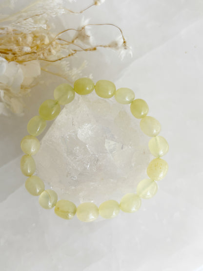 NEW JADE PEBBLE BEAD BRACELET || INTUITIVELY CHOSEN