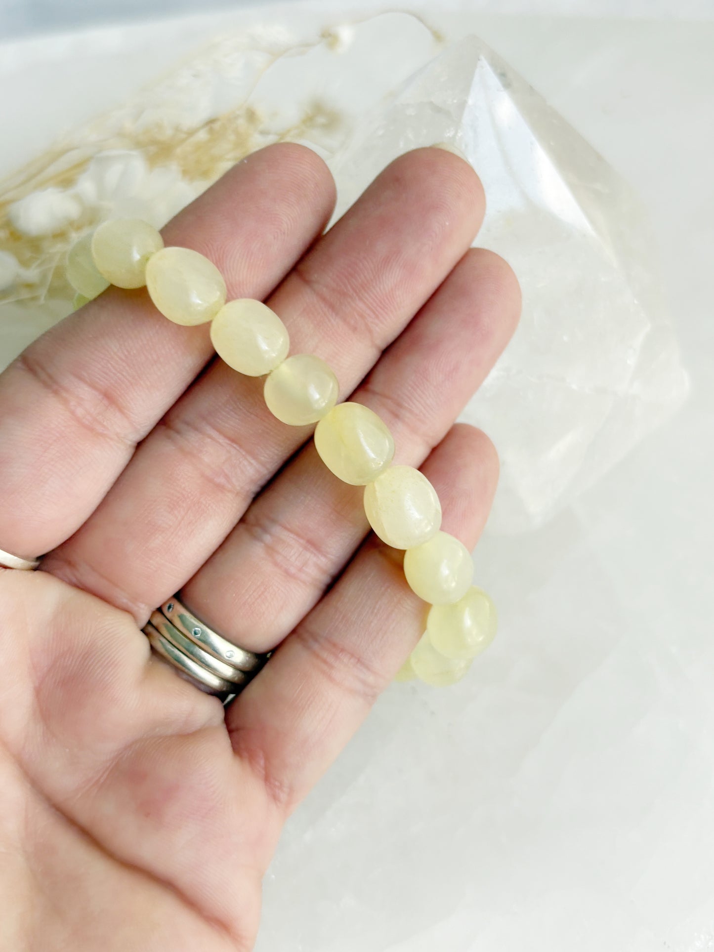 NEW JADE PEBBLE BEAD BRACELET || INTUITIVELY CHOSEN