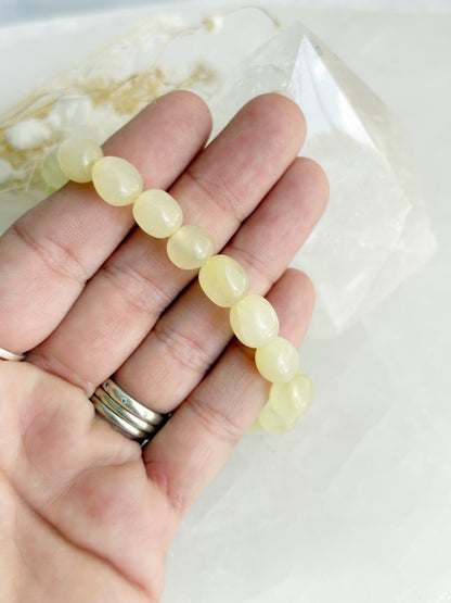 NEW JADE PEBBLE BEAD BRACELET || INTUITIVELY CHOSEN