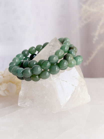 GREEN AVENTURINE PEBBLE BEAD BRACELET || INTUITIVELY CHOSEN