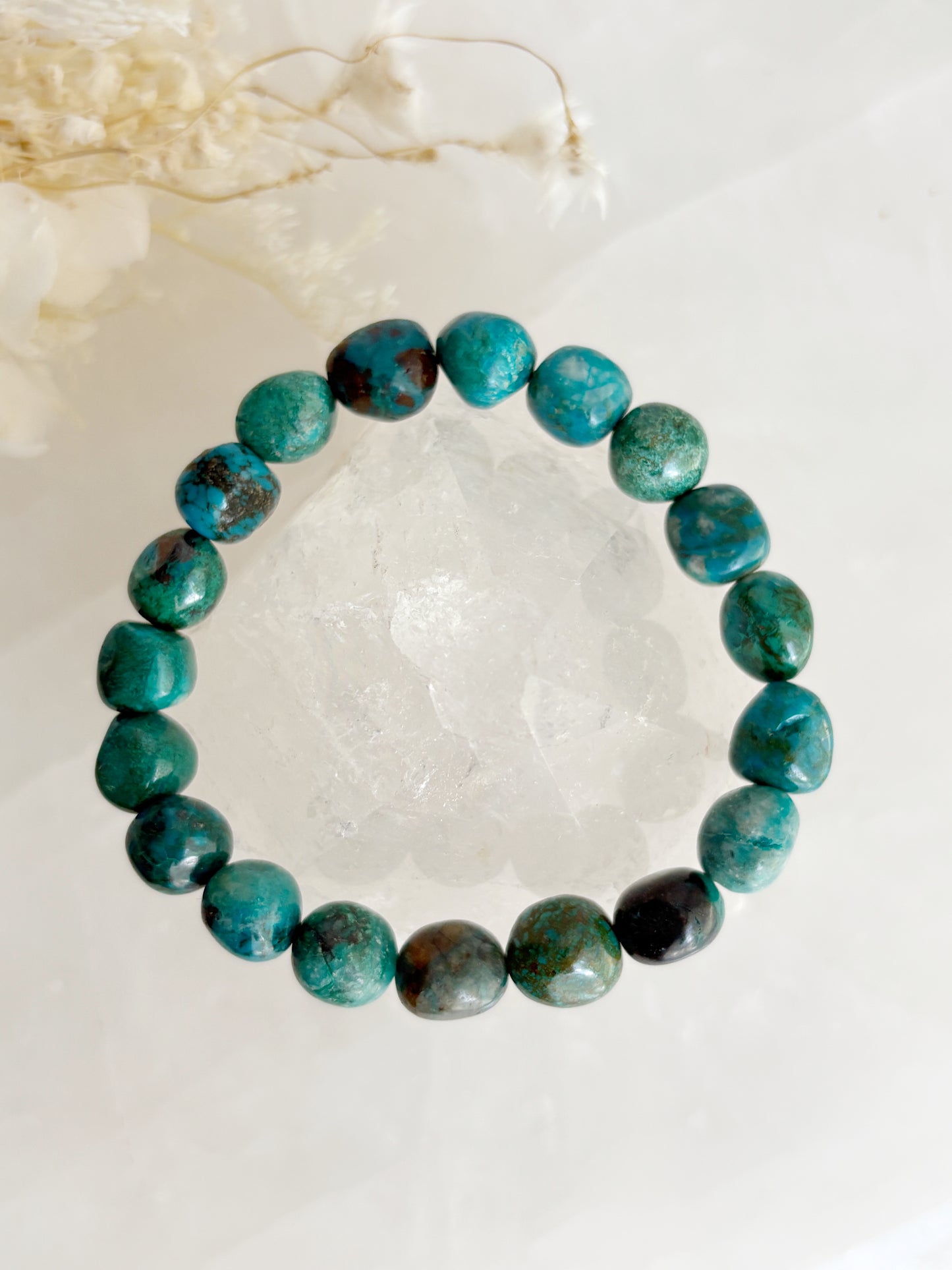 CHRYSOCOLLA PEBBLE BRACELET || INTUITIVELY CHOSEN