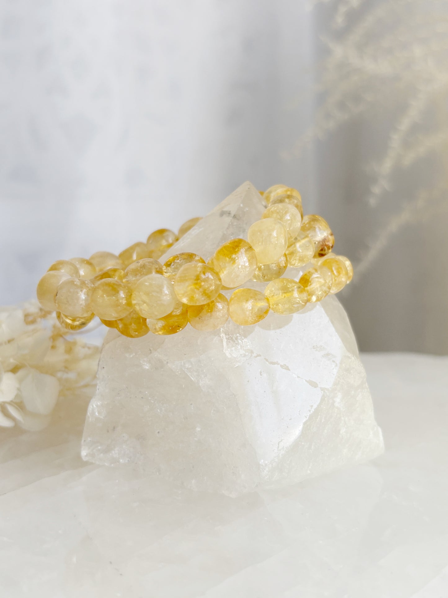 CITRINE PEBBLE BEAD BRACELET || INTUITIVELY CHOSEN