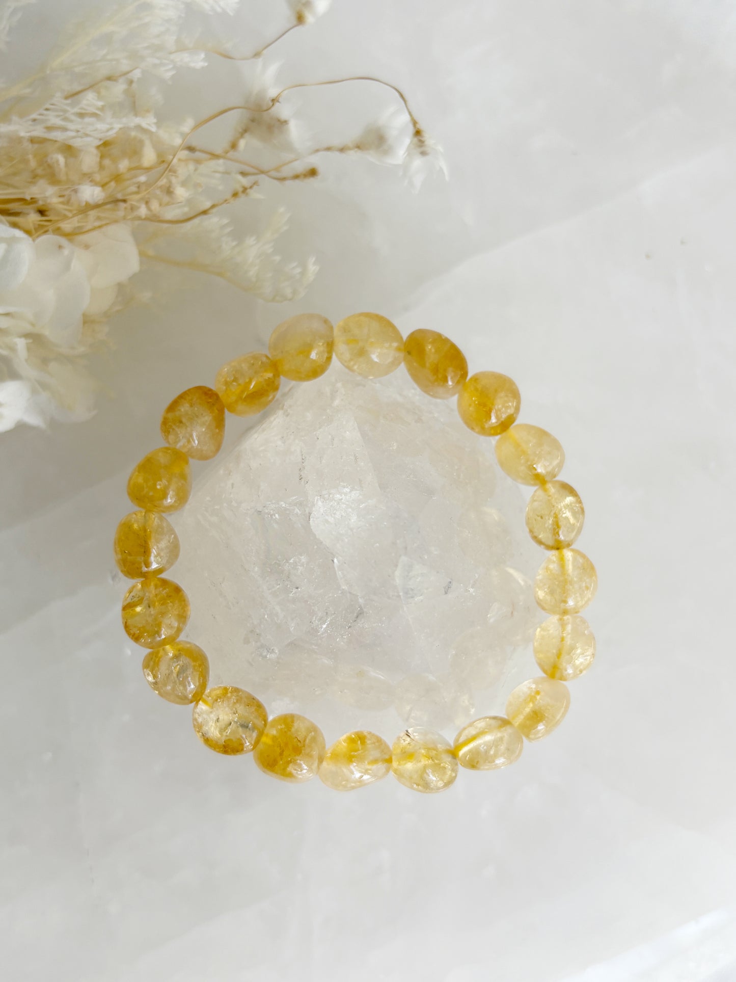 CITRINE PEBBLE BEAD BRACELET || INTUITIVELY CHOSEN