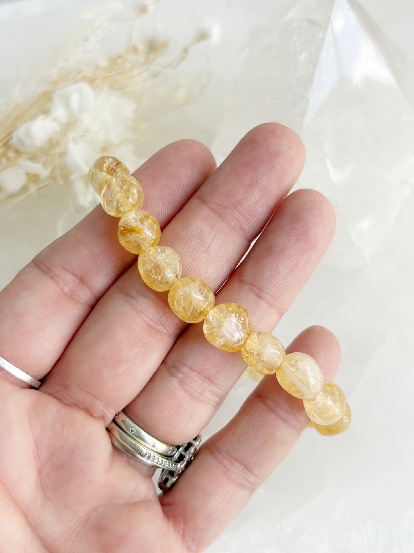 CITRINE PEBBLE BEAD BRACELET || INTUITIVELY CHOSEN