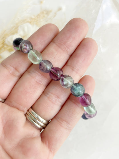 FLUORITE PEBBLE BEAD BRACELET || INTUITIVELY CHOSEN