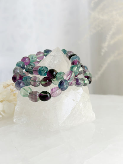 FLUORITE PEBBLE BEAD BRACELET || INTUITIVELY CHOSEN