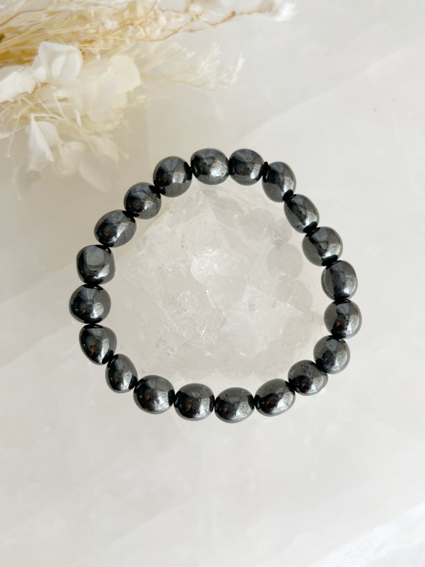 HEMATITE PEBBLE BEAD BRACELET || INTUITIVELY CHOSEN