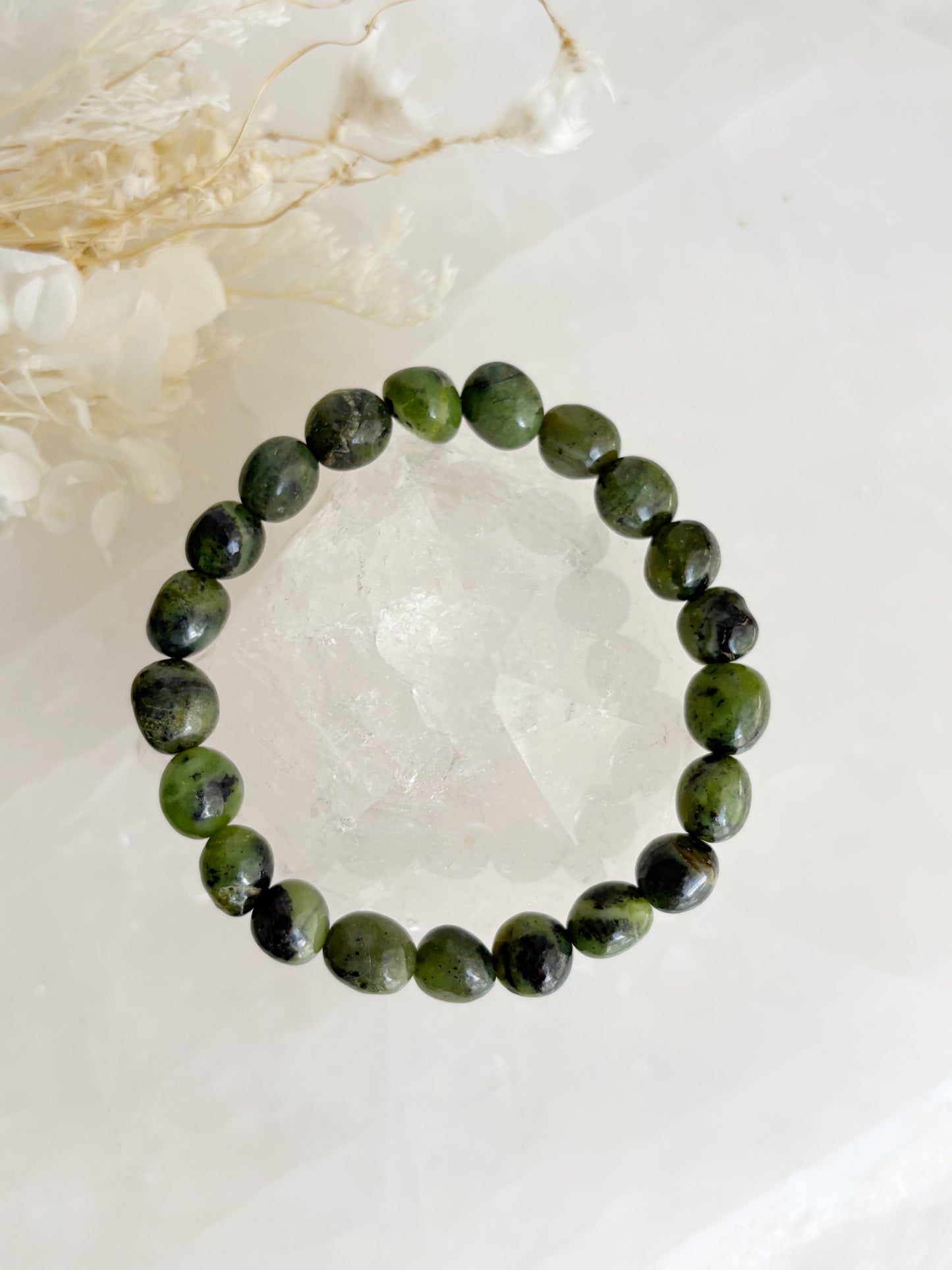NEPHRITE JADE BEAD BRACELET || INTUITIVELY CHOSEN