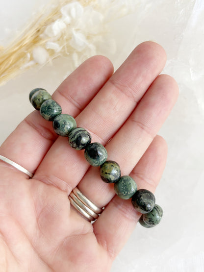 KAMBABA JASPER PEBBLE BEAD BRACELET || INTUITIVELY CHOSEN