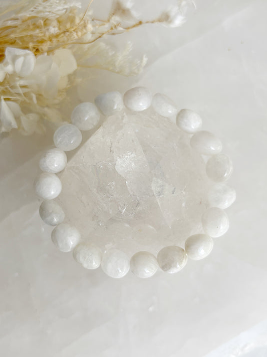 MOONSTONE PEBBLE BEAD BRACELET || INTUITIVELY CHOSEN