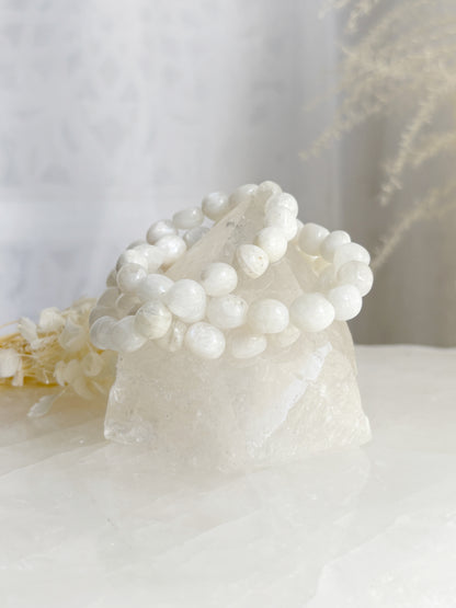 MOONSTONE PEBBLE BEAD BRACELET || INTUITIVELY CHOSEN