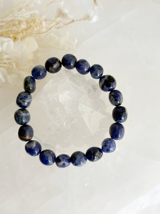 SODALITE PEBBLE BEAD BRACELET || INTUITIVELY CHOSEN