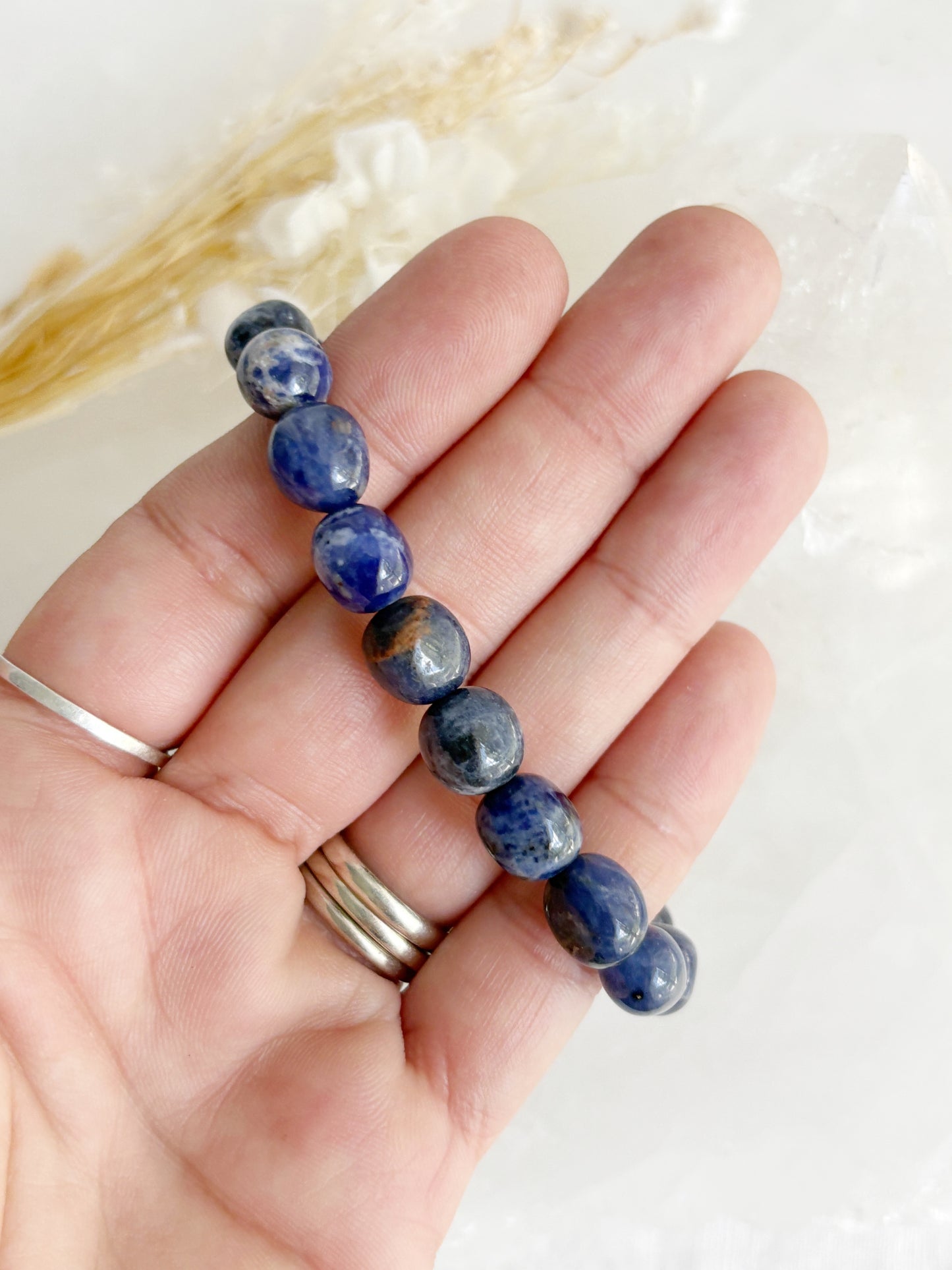 SODALITE PEBBLE BEAD BRACELET || INTUITIVELY CHOSEN