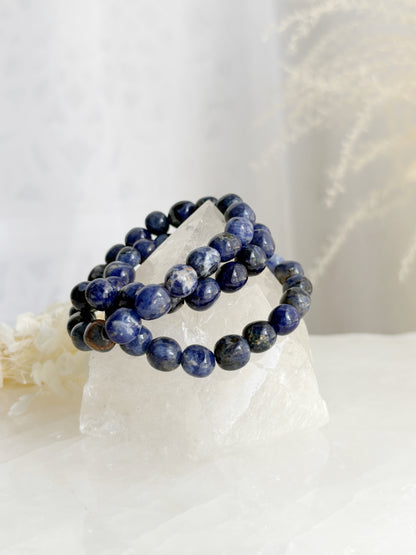 SODALITE PEBBLE BEAD BRACELET || INTUITIVELY CHOSEN
