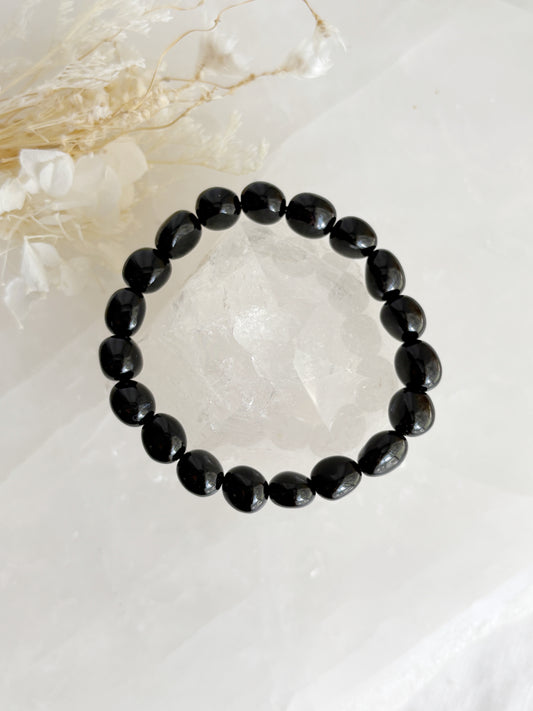 OBSIDIAN PEBBLE BEAD BRACELET || INTUITIVELY CHOSEN
