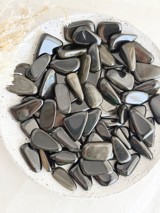 GOLD SHEEN OBSIDIAN TUMBLE || INTUITIVELY CHOSEN