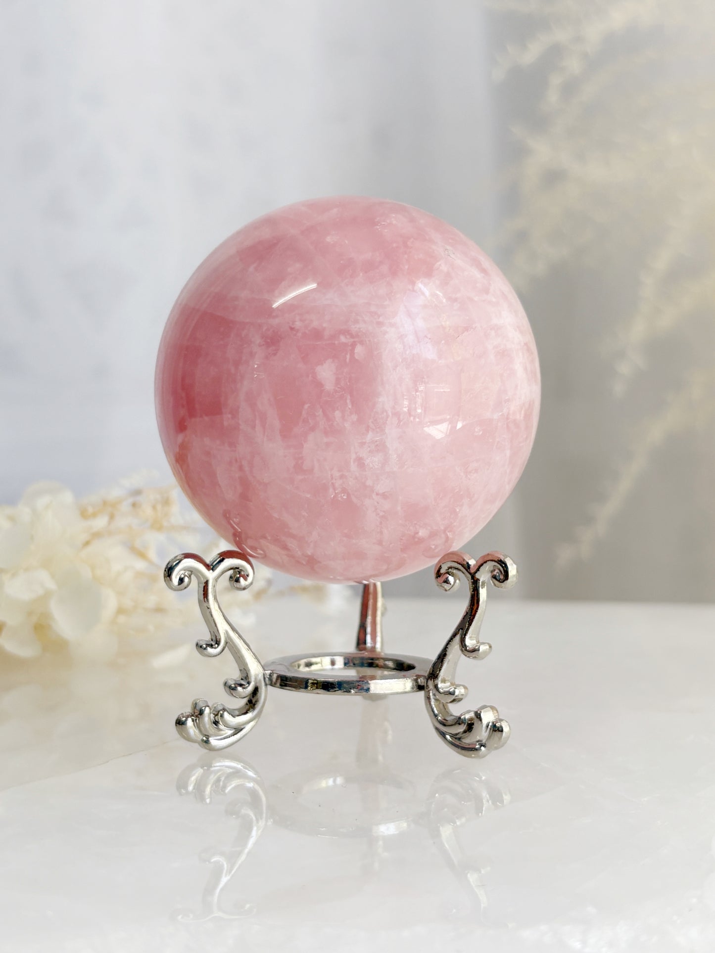 ROSE QUARTZ SPHERE || RQS03